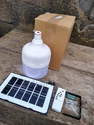Big Rechargeable Bulb Lamp With Solar Panel and Remote