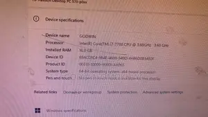 Desktop Computer HP Pavilion 570 16GB Intel Core i7 HDD 2T