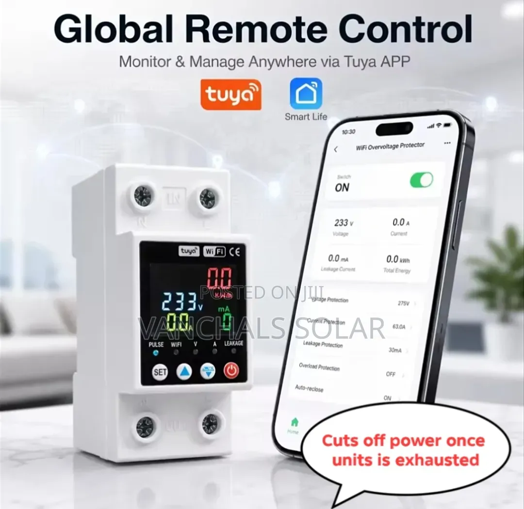 Smart WiFi Prepaid Check Meter Card Reader Tuya 63A