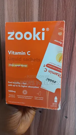 Zooki Liposomal Vitamin C 1000mg Liquid Sachets – Citrus (14 Sachets)