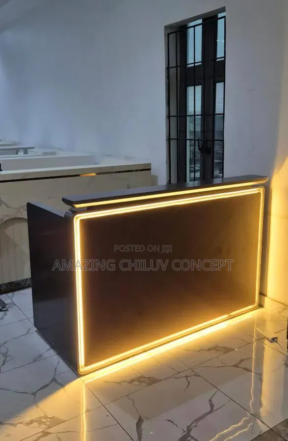 Modern Luxury Reception Desk With LED Lighting