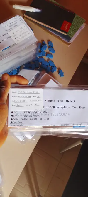 1×2 Fiber Optic PLC Splitter SC/UPC Single Mode 1M