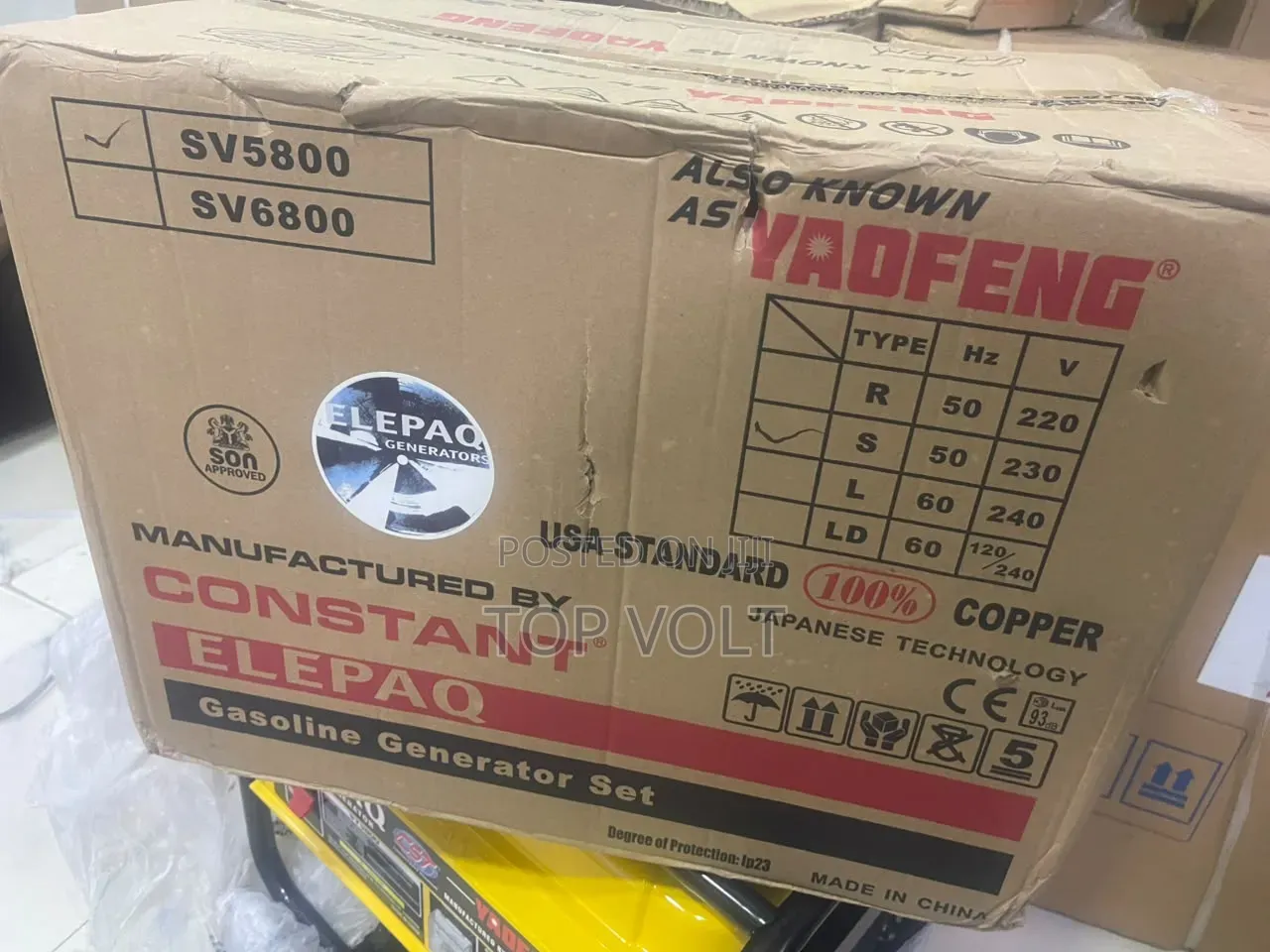 Elepaq Constant 3.5KVA Manual Start Power Generator