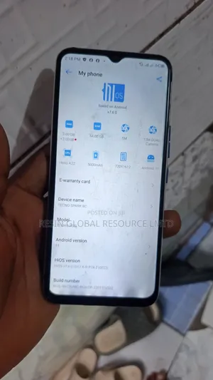 Tecno Spark 8C 64 GB Gray