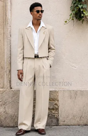Men's Beige 2-Piece Suit