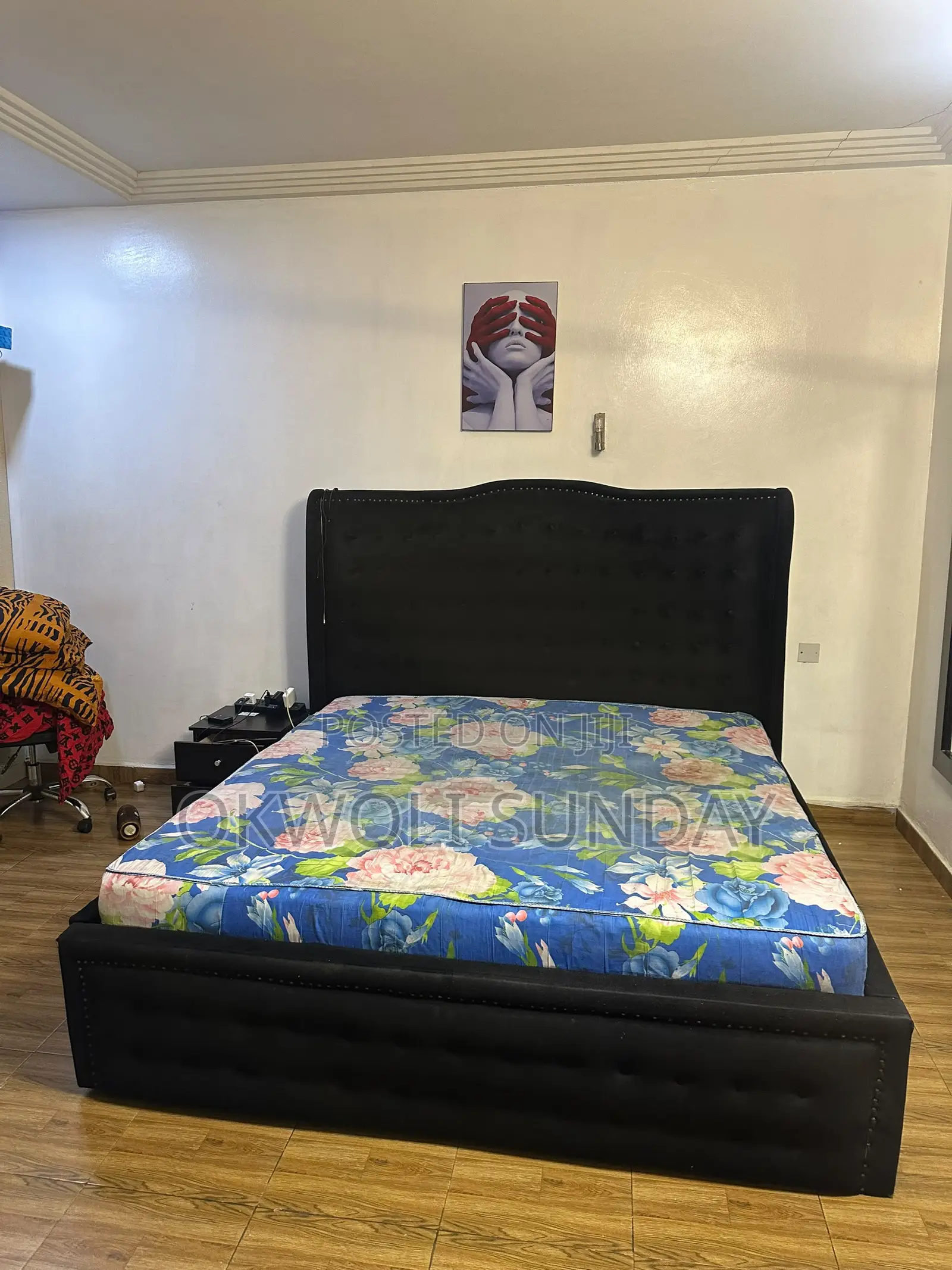 6 by 6 Bed Frame With Two Side Drawals