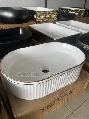White and Gold Basin
