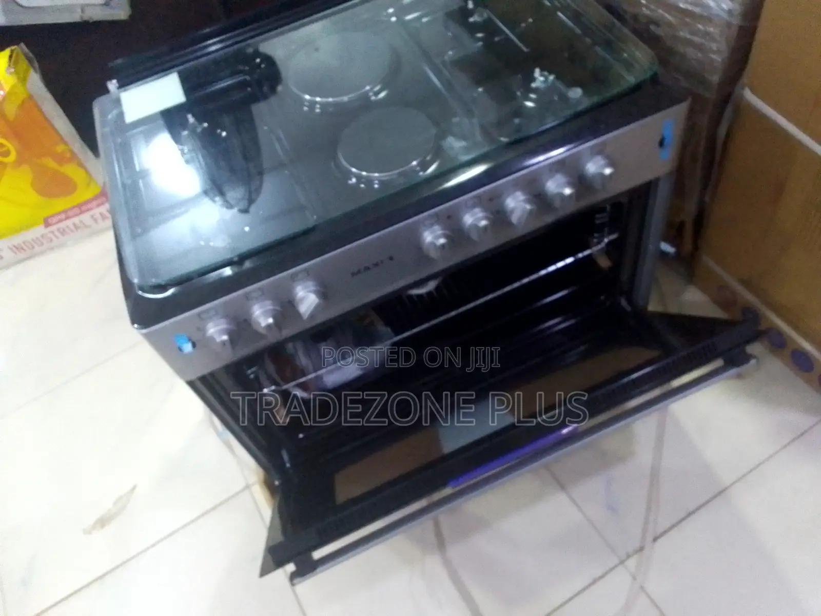 Discover Maxi 6090 Freestanding Oven With Hot Plate in Grey