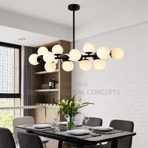 Scandinavia Ring Chandelier With Glass Ball Suspenion Pendant Lamp