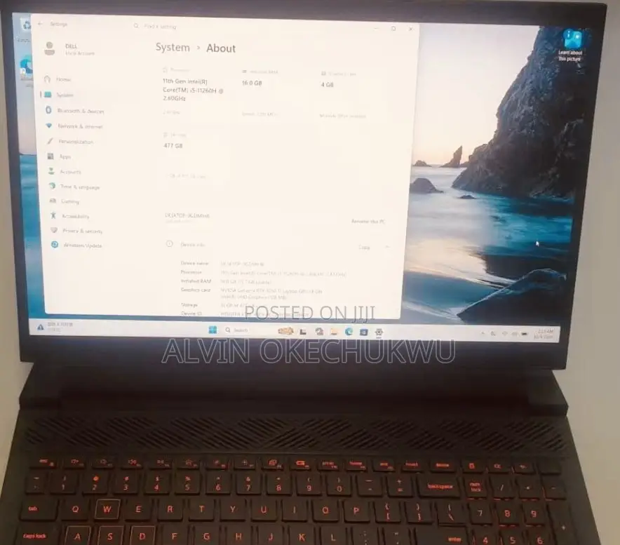 New Laptop Dell G15 5511 16GB Nvidia SSD 512GB