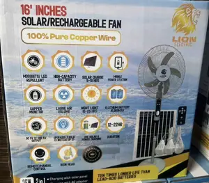 16” Lion Solar Standing Fan