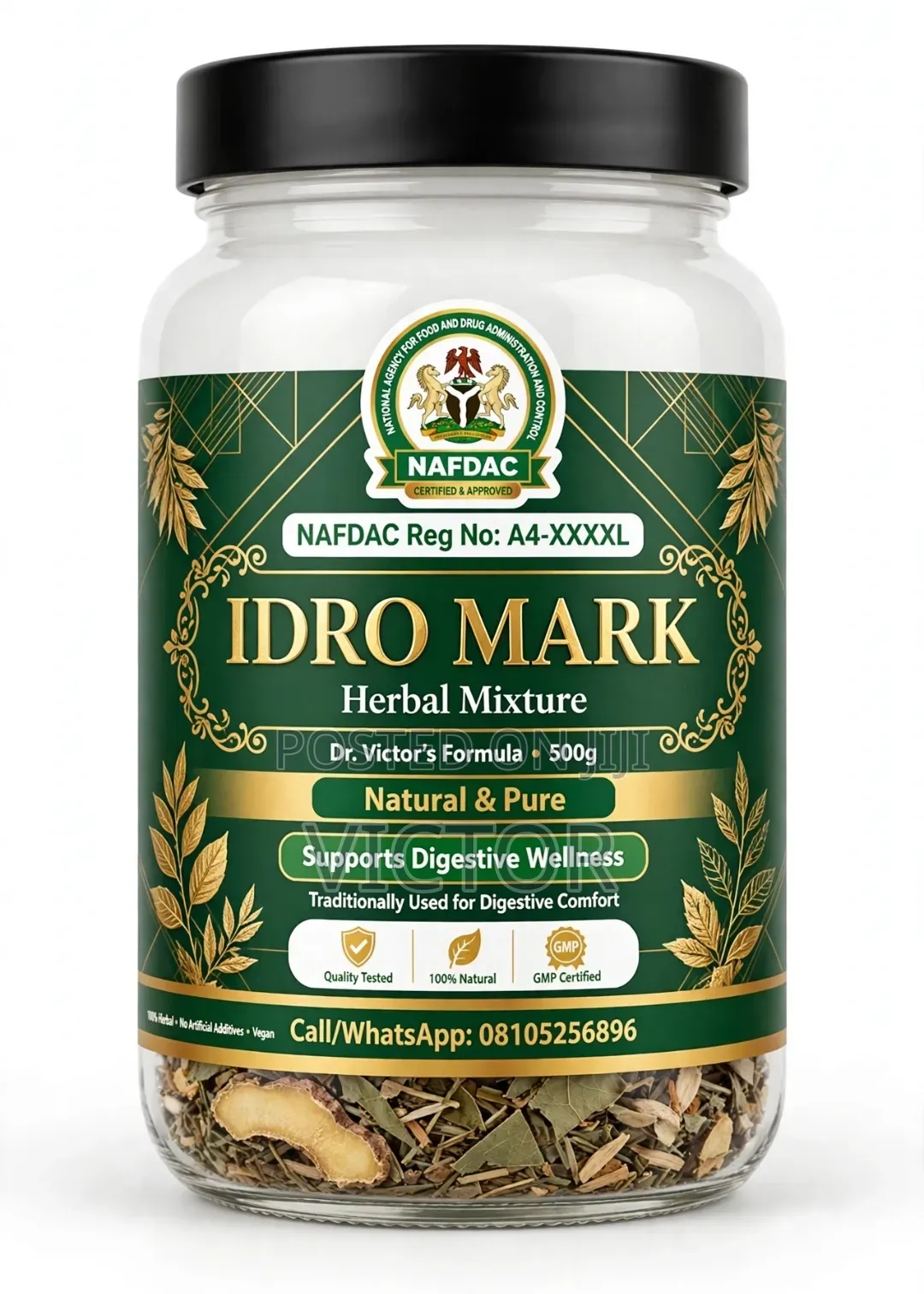Idro Mark Herbal Mixture 500g NAFDAC A7101649L