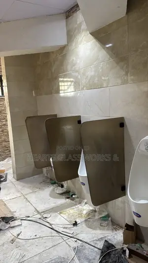 Urinary Bowls Divider With 10mm Factory Toughen Glass