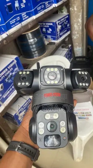 4 Heads Power Vision CCTV Camera With Solar Panel and 5G Router