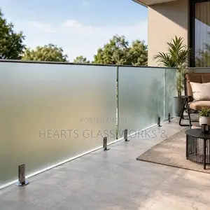 Custom Made Frosted Glass Railings ( FACTORY TOUGHEN GLASS )