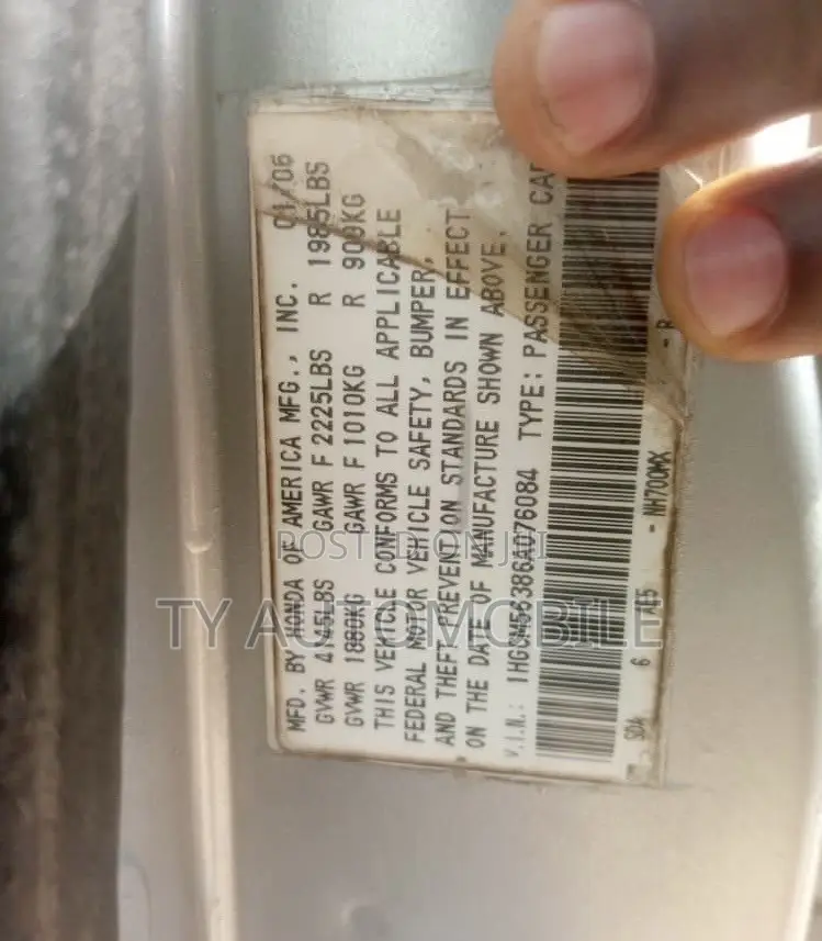 Honda Accord 2006 Silver