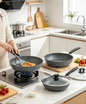 Baker's Secret Granite Stone Non- Stick Frying Pan Set of 3