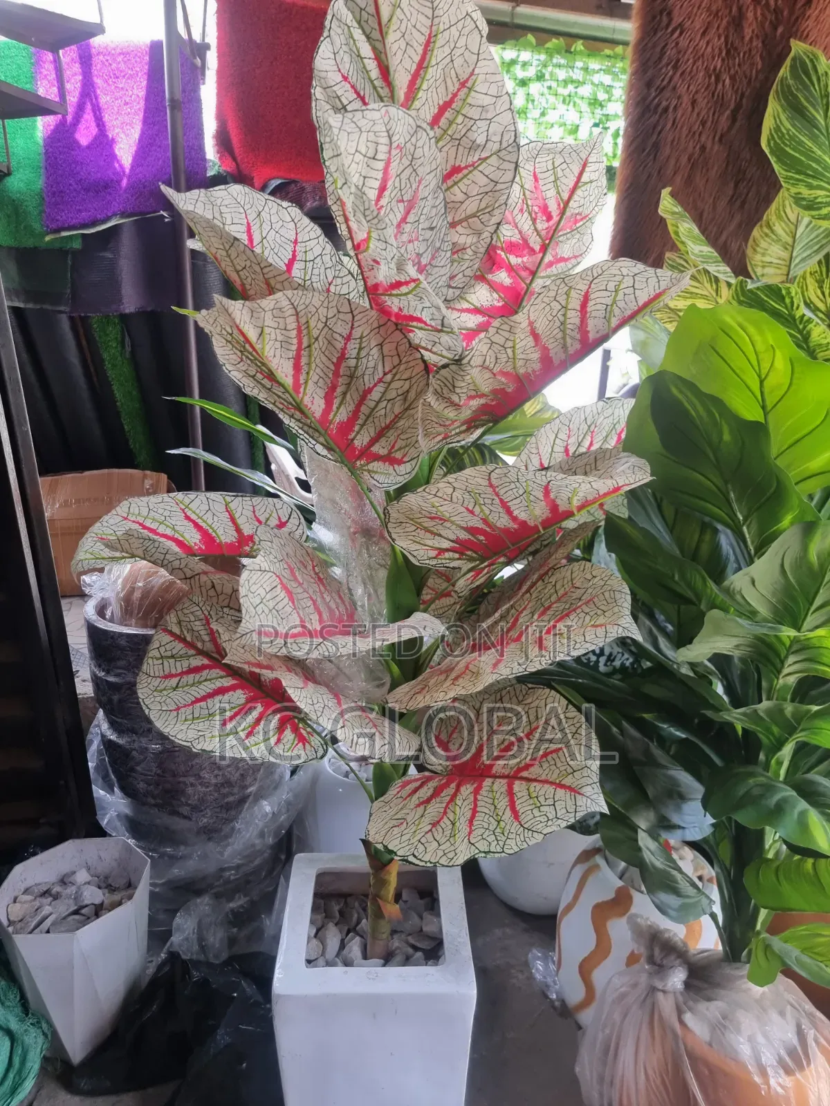 Artificial Flower Plant and Vase Available