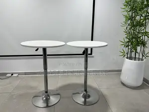 Two Mordern Adjustable Height Round Table