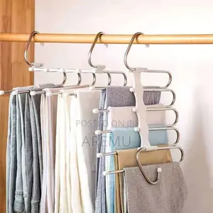 Collapsible Stainless Steel Pant Hanger (With Free Pegs)