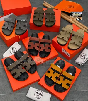 Refined Hermes Luxury Pam Slippers for Men Size: 40 - 46