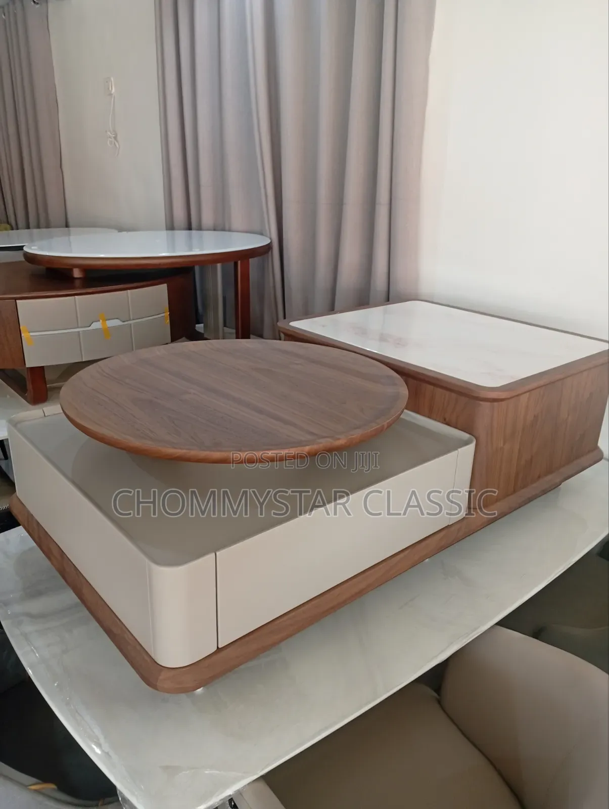Marble and Wood Centre Table