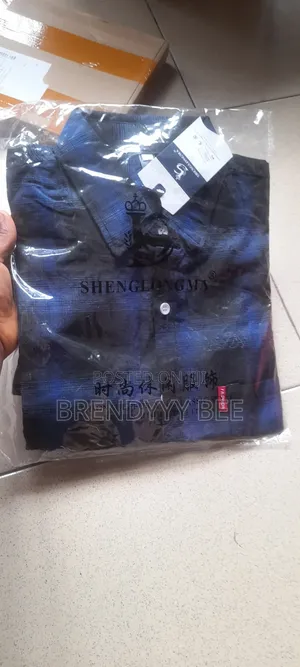 Brand New Blue Plaid Shirt for Men