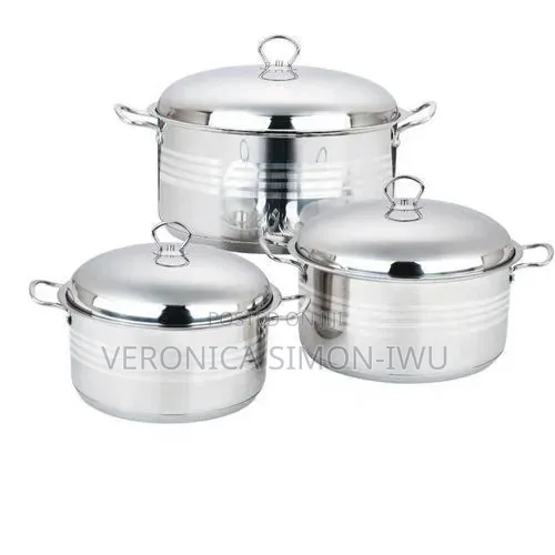 3 Piece Stainless Steel Cookware Set