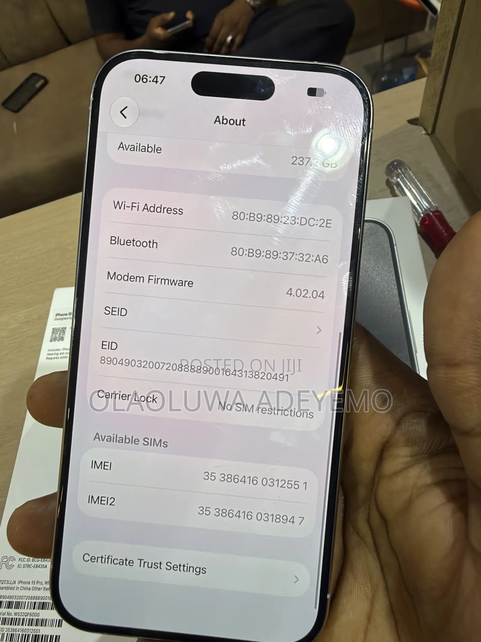 Apple iPhone 15 Pro 256 GB Silver