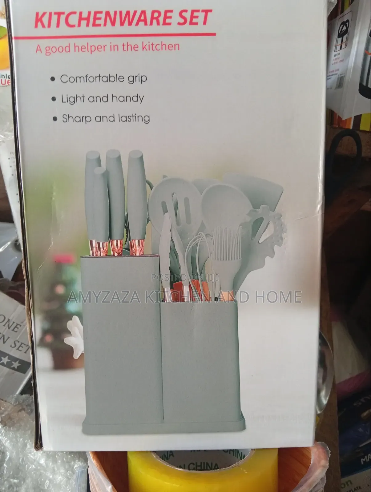 19-Piece Silicone Kitchen Utensil and Knife Combo Set