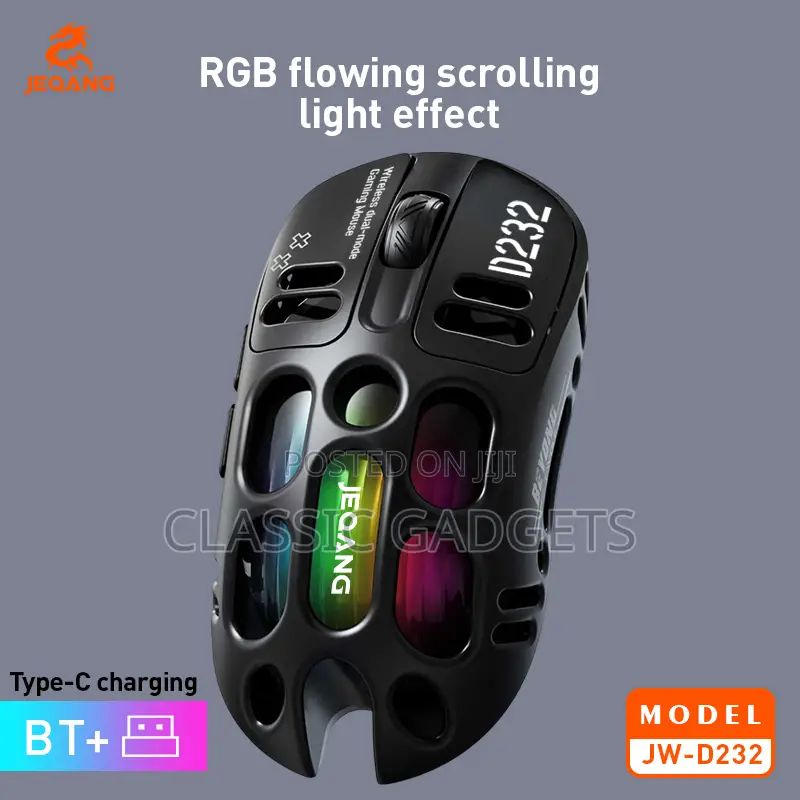Jeqang Jw- D232 12000 DPI RGB Rechargeable Wireless Gaming Mouse