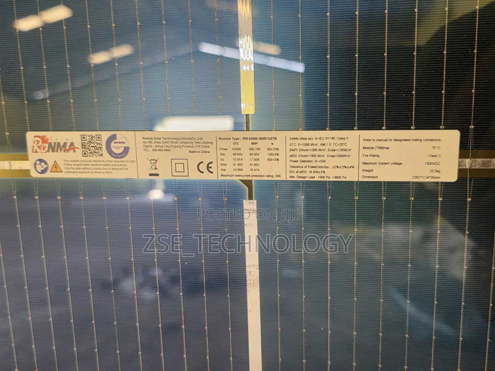620W Biafacial Panel