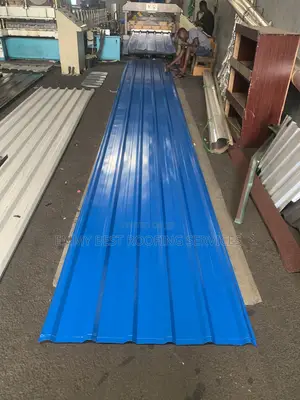 0.45mm Blue Aluminum Roofing Sheet - Long Span / Step Tiles -