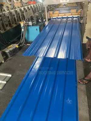 0.45mm Blue Aluminum Roofing Sheet - Long Span / Step Tiles -