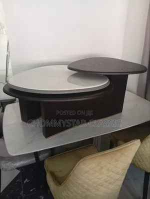 Oval Centre Table Marble Top