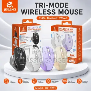 Jeqang Jw D251Tri-Mode 2.4G BT Wireless Gaming Mouse