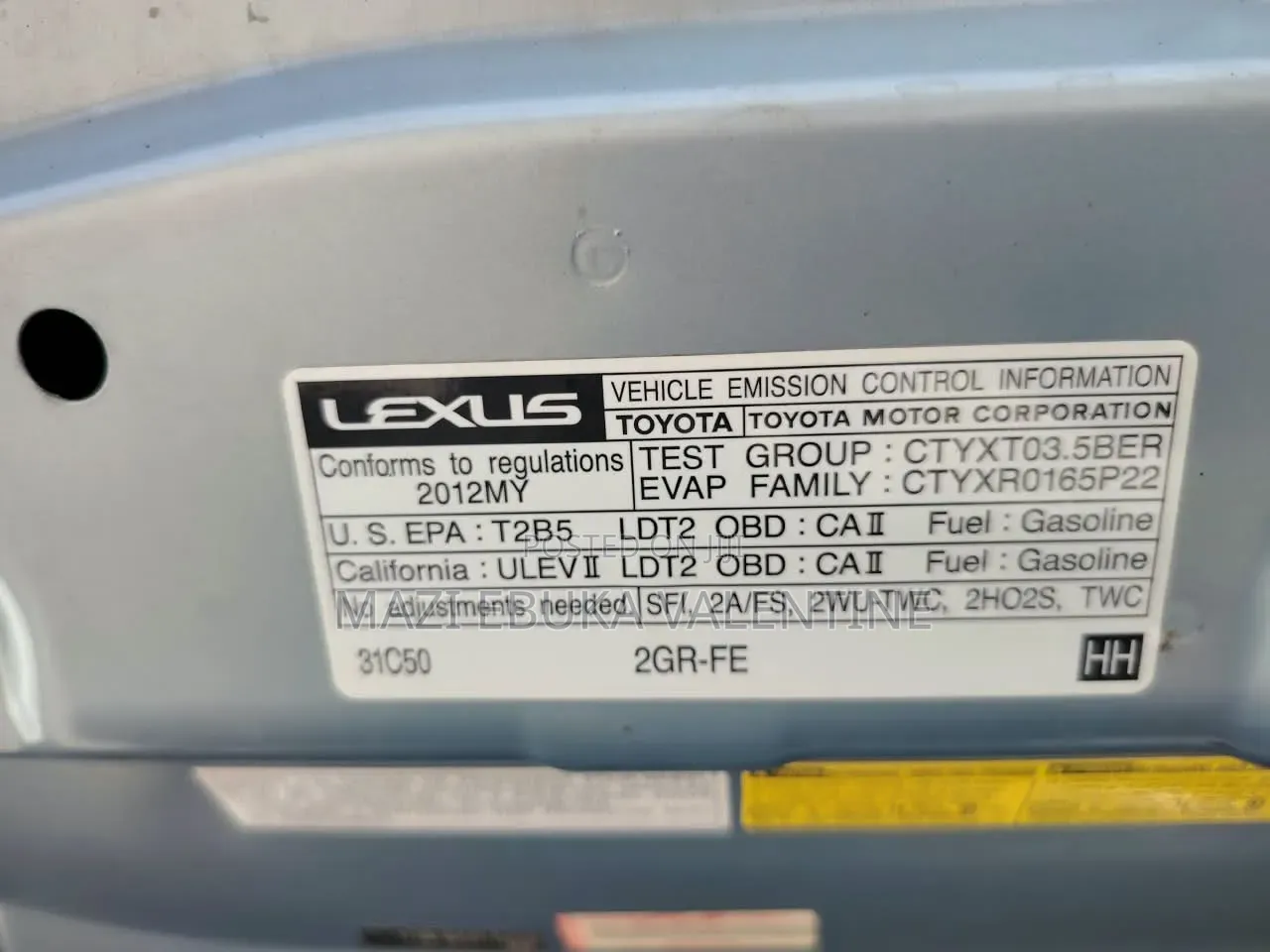 Lexus RX 2012 Blue