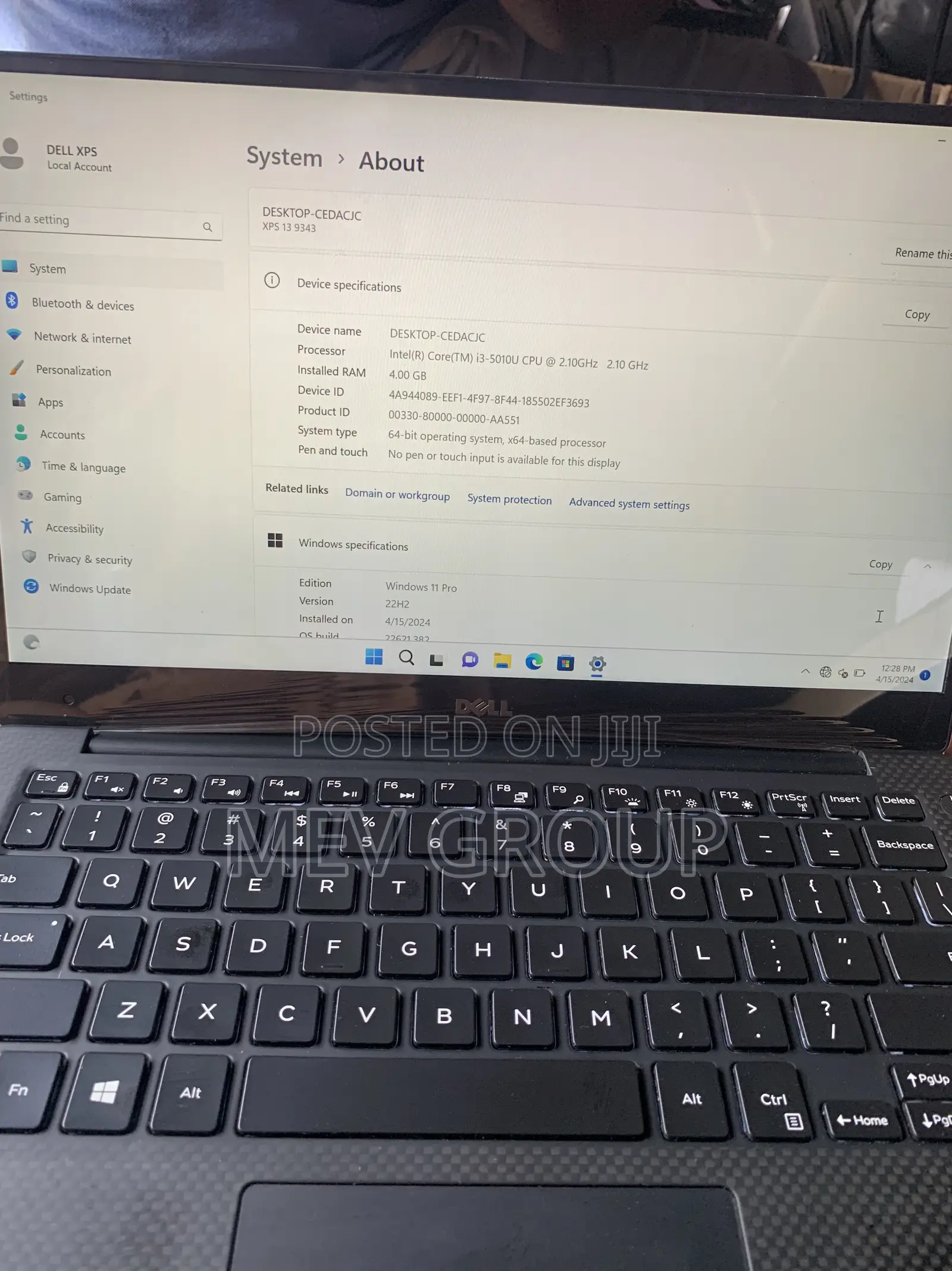 Laptop Dell XPS 13 (9343) 4GB Intel Core i3 SSD 128GB