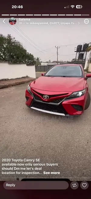 Toyota Camry SE FWD 2020 Red