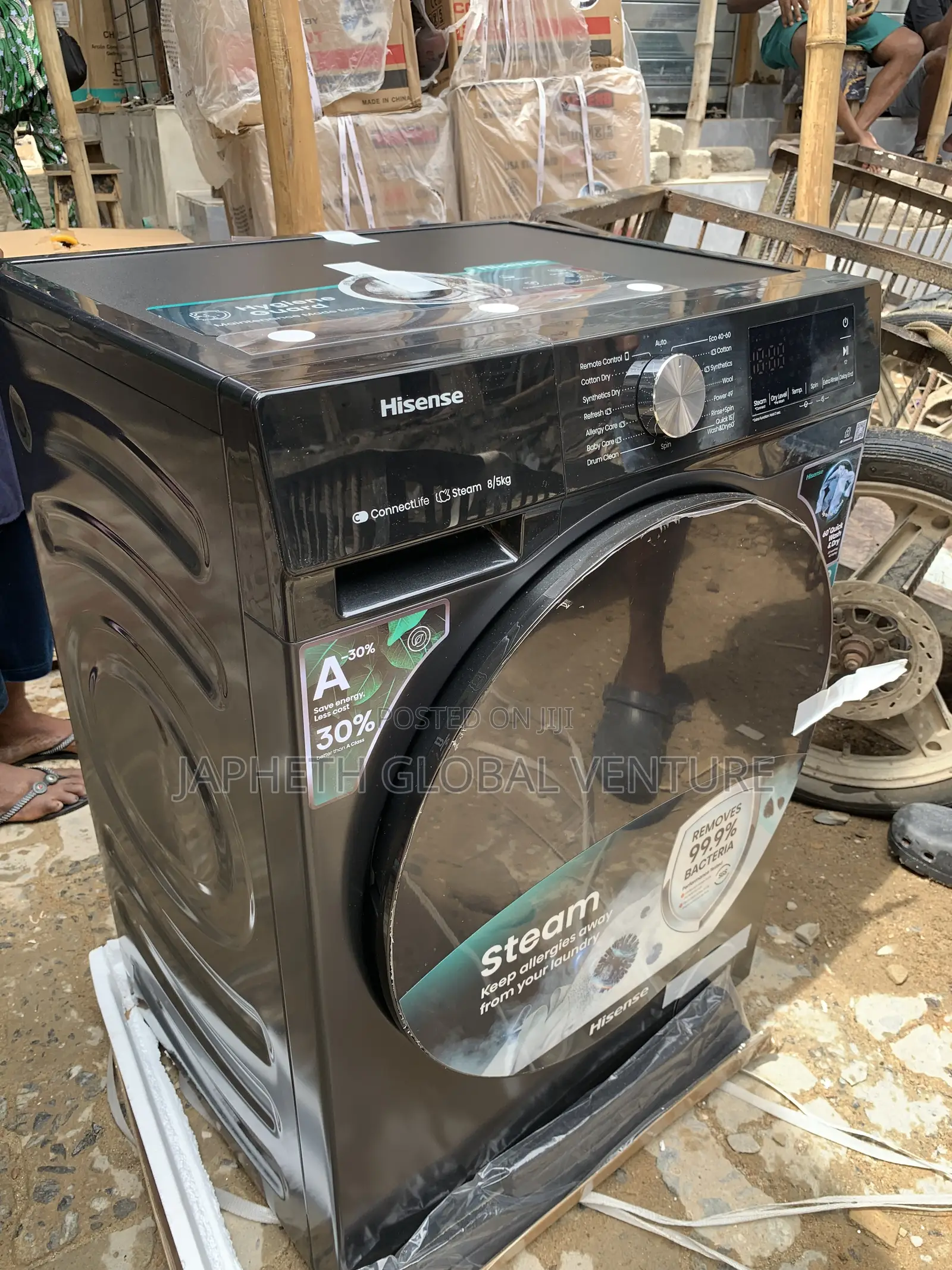 Original Hisense 8kg Washer and Dryer – Black Colour