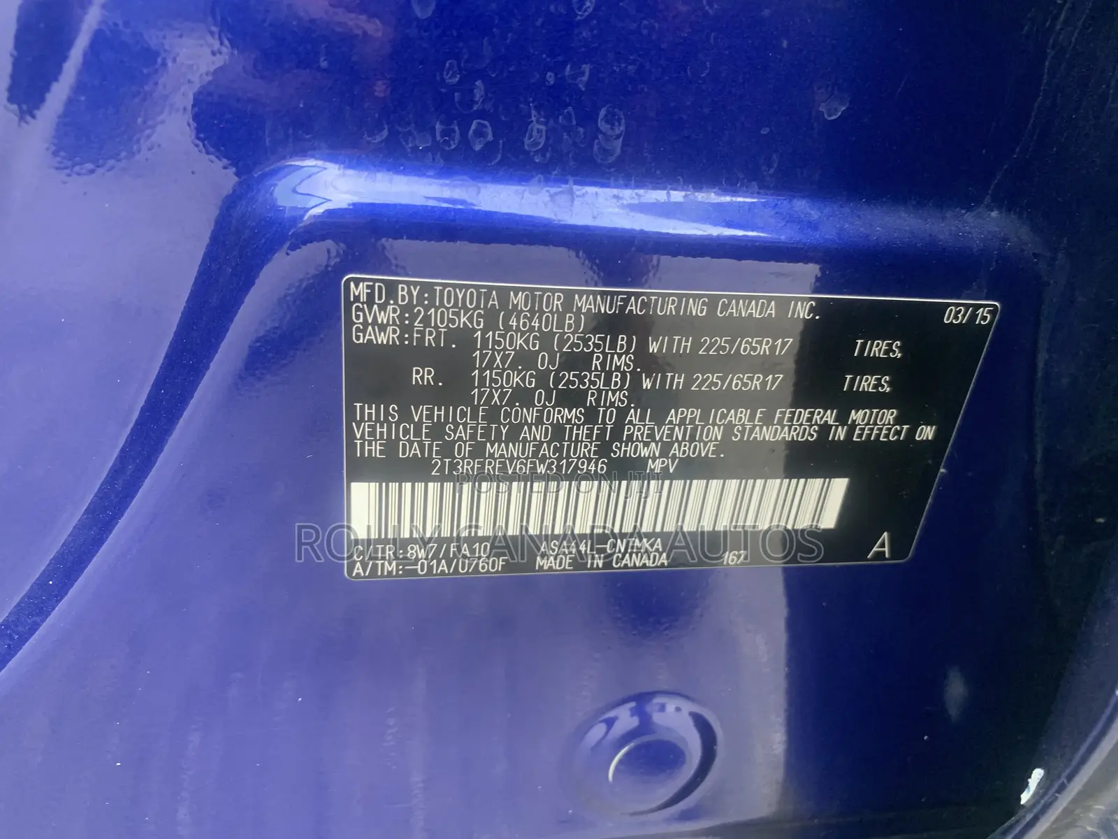 Toyota RAV4 2015 Blue