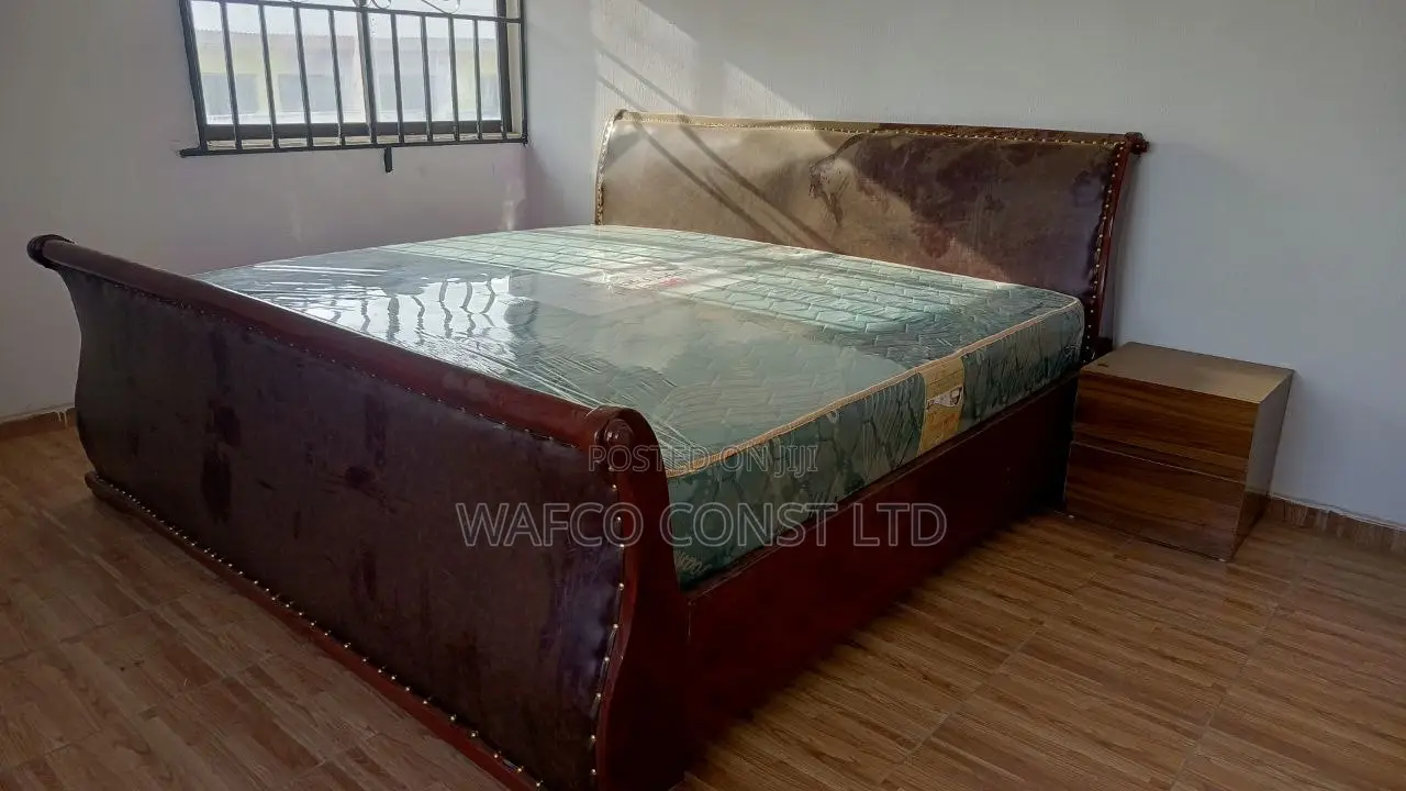 Luxury Brown Upholstered Bed Frame