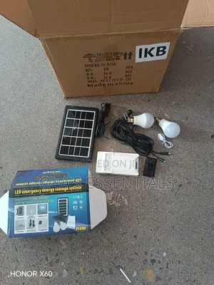 PI-915A Solar LED Emergency Lighting System With 2 Bulbs