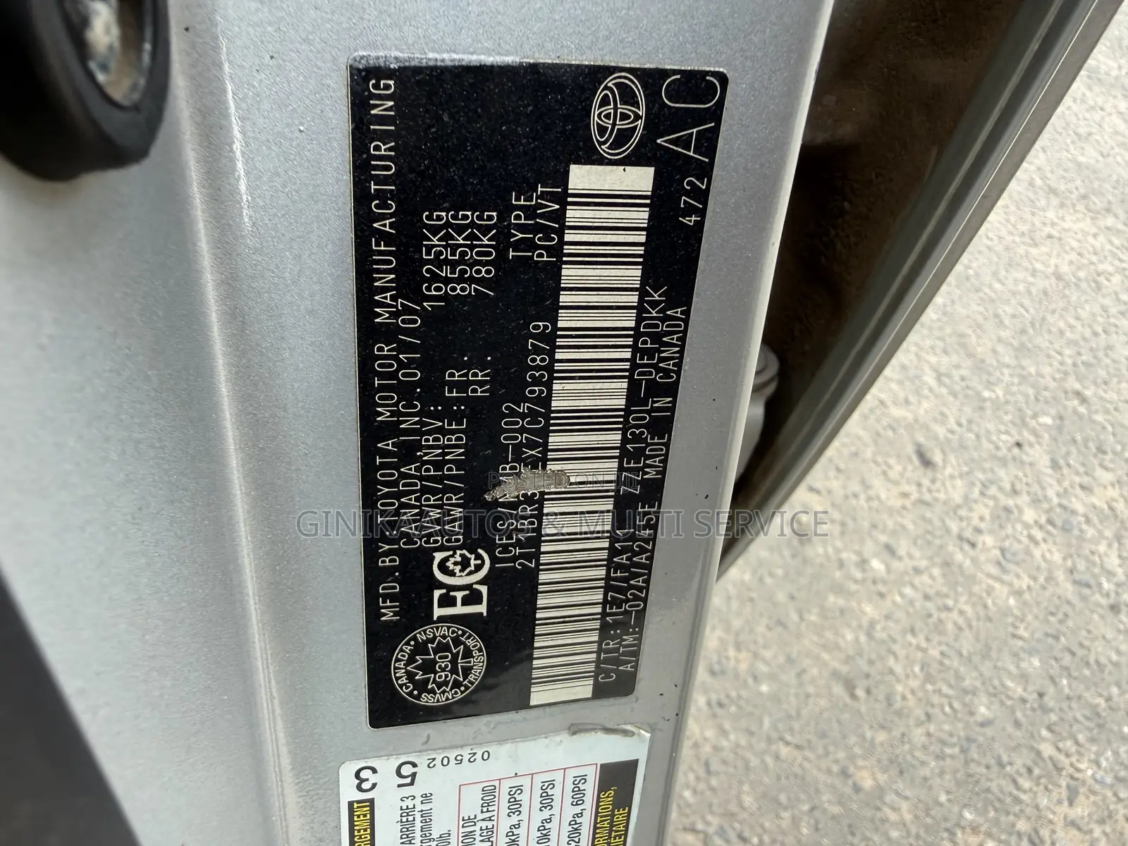 Toyota Corolla LE 2007 Silver