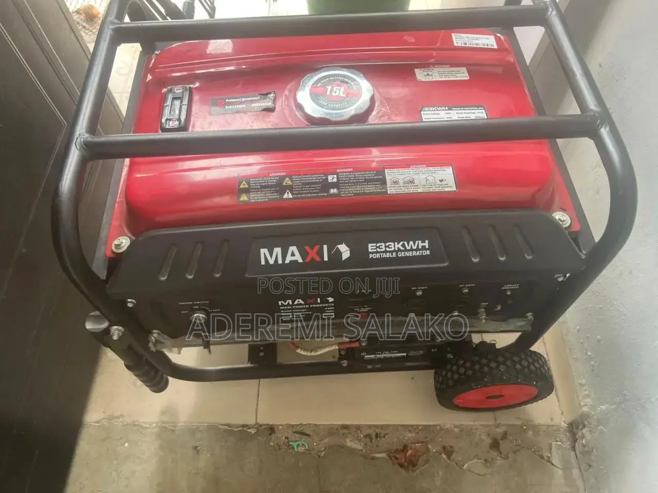 MAXI E33KWH 3.5kVA Portable Gasoline Generator (Key Start & Wheels)