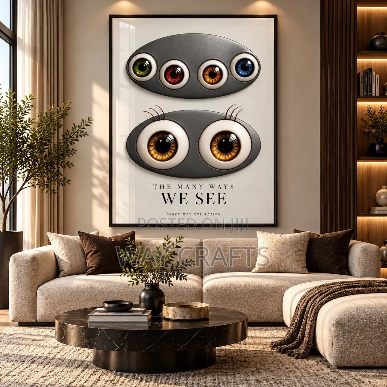 Modern Abstract Eye Art – Framed Wall Decor