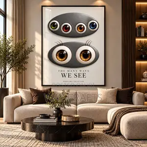 Modern Abstract Eye Art – Framed Wall Decor