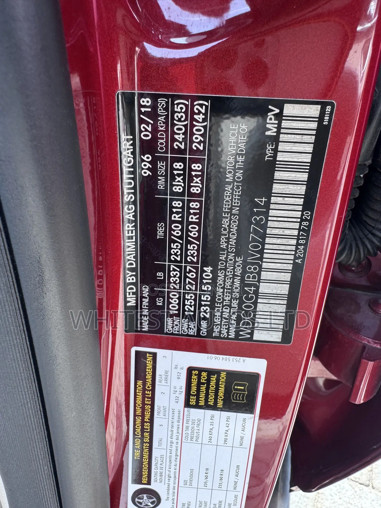 Mercedes-Benz GLC-Class 2018 Red