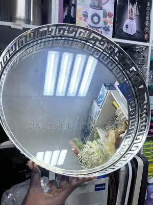 Vasace Silver Round Mirror Tray