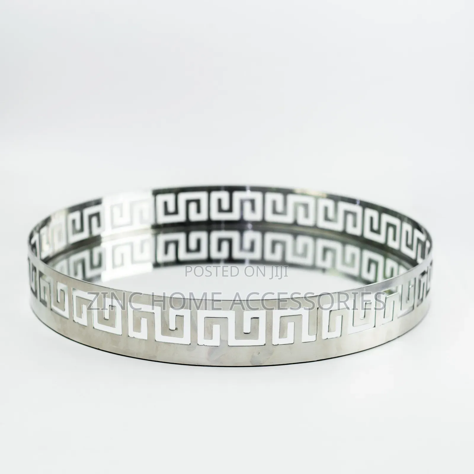 Vasace Silver Round Mirror Tray